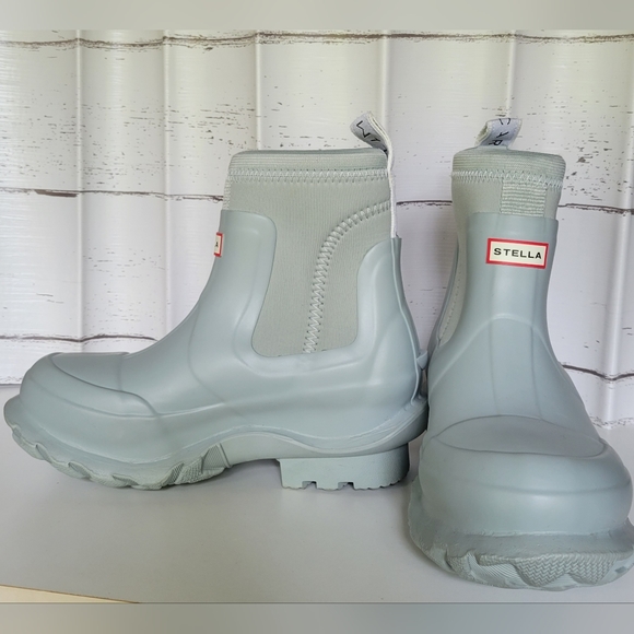 New Stella McCartney x Hunter Ltd. Collection Ankle Powder Blue Rain Boo… - Picture 3 of 12